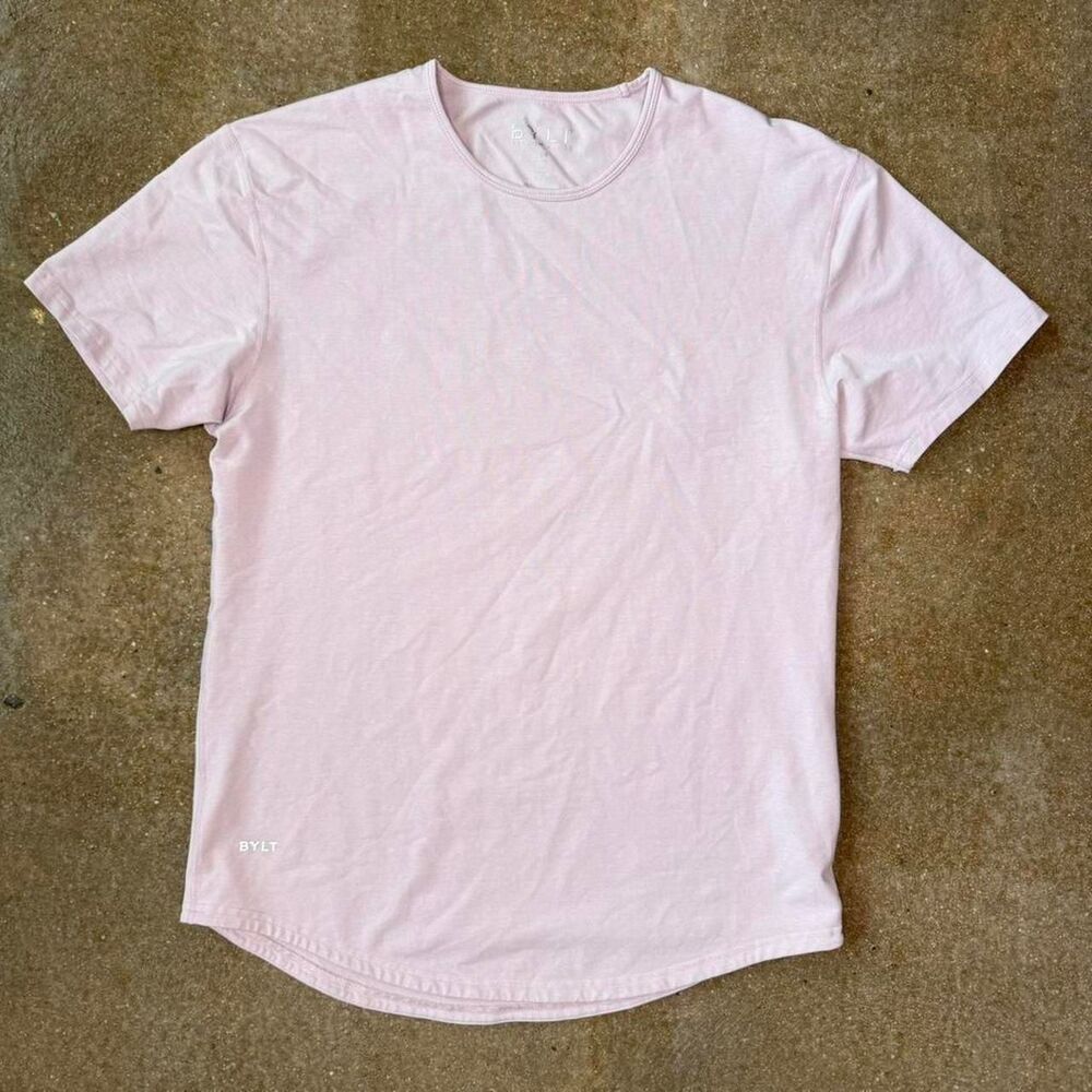 Unbranded Men's Pink and White T-shirt